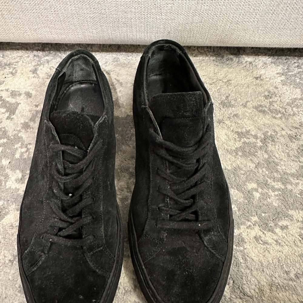 Black Suede Achilles Common Projects Men's Shoes
